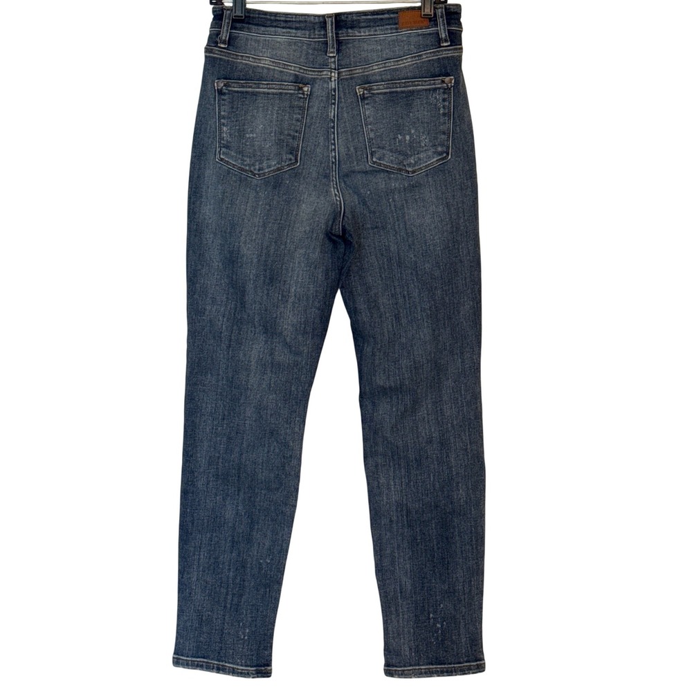 Judy Blue Boyfriend Jeans Womens 7/28 Blue Medium Wash Distressed Stretch Denim - Picture 2 of 8